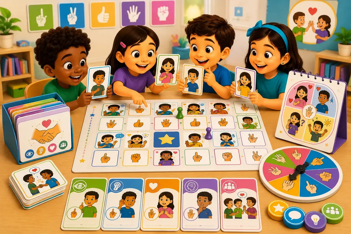 Financial math games for school sign language