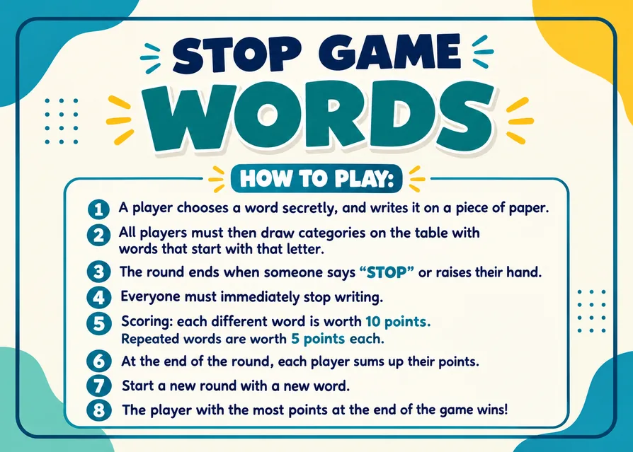 Example of the Sign Language STOP game