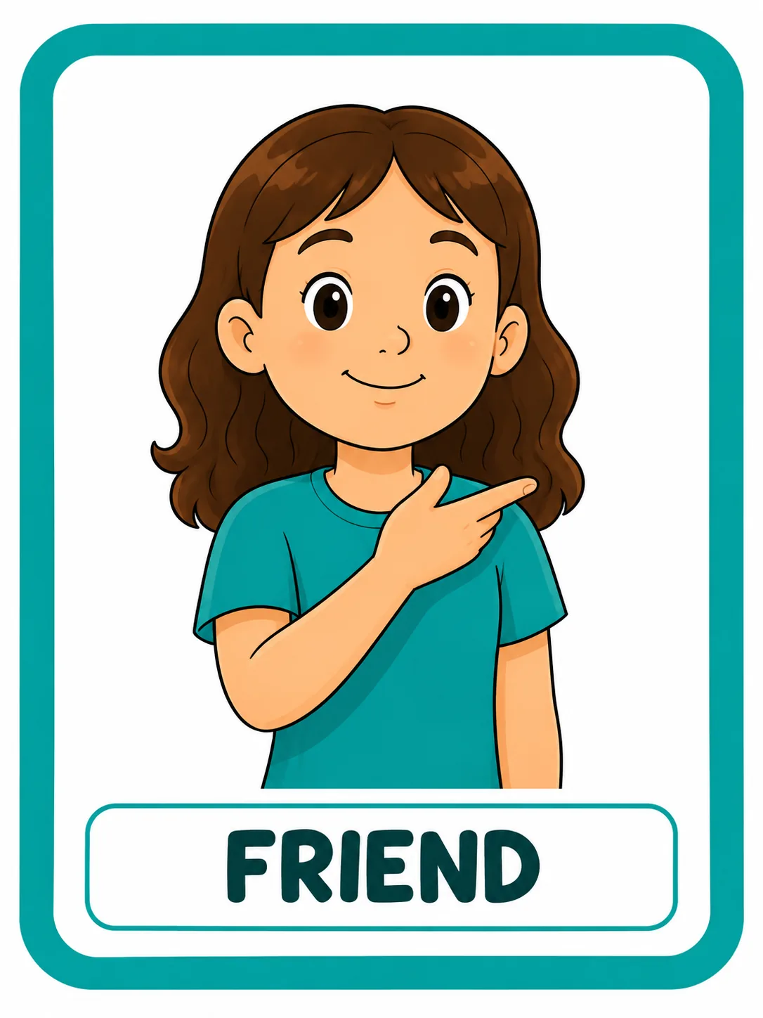 Illustrated card from the Sign Memory Game